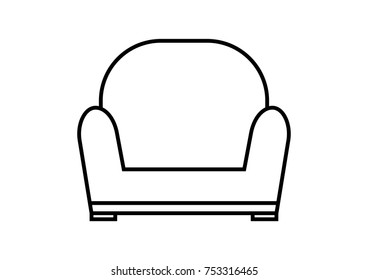 sofa furniture icon vector 