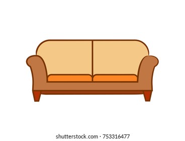 sofa furniture icon vector 