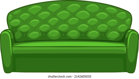 Sofa furniture for interior design on white background illustration