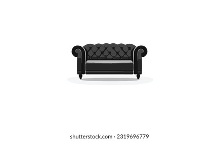 Sofa Furniture logo flat icon 