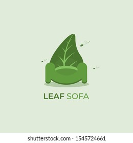 Sofa furniture logo isolated. Chair vector image