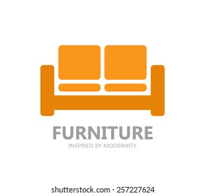 Sofa furniture logo or symbol icon
