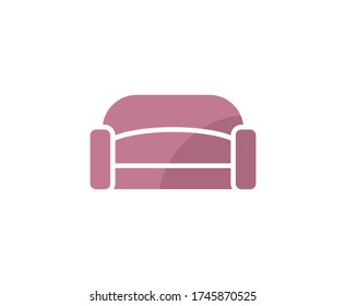 Sofa-Möbel Logo Vektorgrafik 