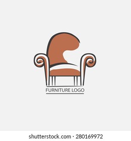 Sofa furniture logo for your business. Element design vector set