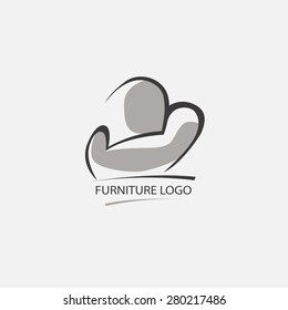 Sofa furniture logo for your business. Element design vector set