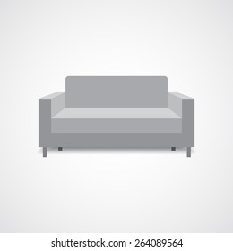 Sofa furniture vector concept illustration.