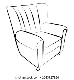 sofa furniture vector isolated on white background