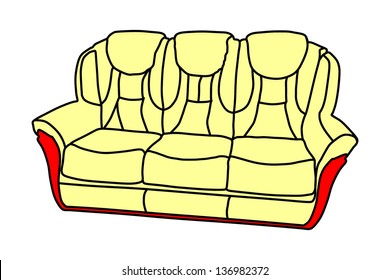 sofa furniture vector isolated on white background