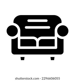 sofa glyph icon illustration vector graphic