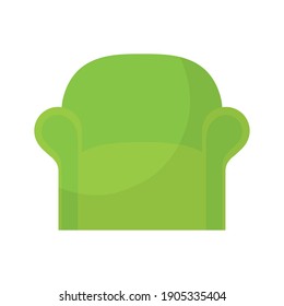 sofa with a green color vector illustration design