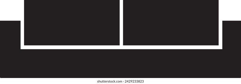 icono de sofá vector negro ilustración de activo