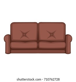 Sofa icon. Cartoon illustration of sofa vector icon for web