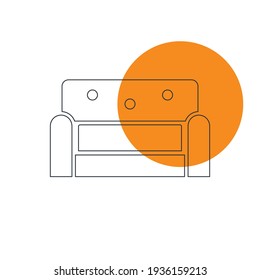 Sofa icon. Chair icon. home chair icon with vector illustration