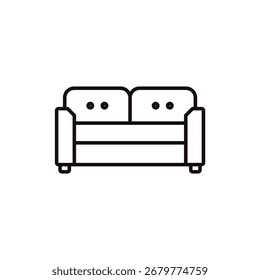 colección de icono de sofá. Estilo de diseño con fondo