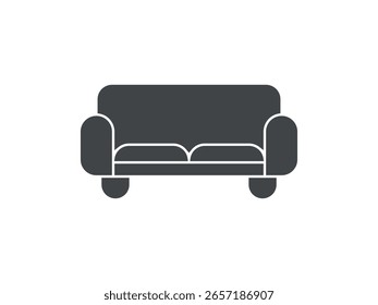 Ícone do Sofa. Ilustração vetorial colorida.