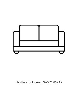 Ícone do Sofa. Ilustração vetorial colorida.