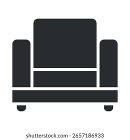 Sofa icon. Colored vector illustration.