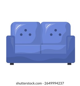 Sofá ícone. sofá, mobiliário, assento, lounge, conforto, viver, relaxar, interior. Ilustração de ícone de vetor