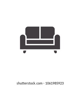 sofa icon design with glyph style. furniture collection series. vector illustration.