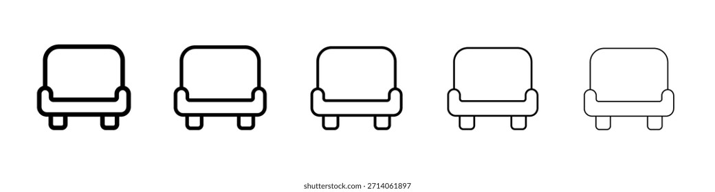 Sofa-Icon-Design, Logo, App, UI. Vektorgrafik, EPS