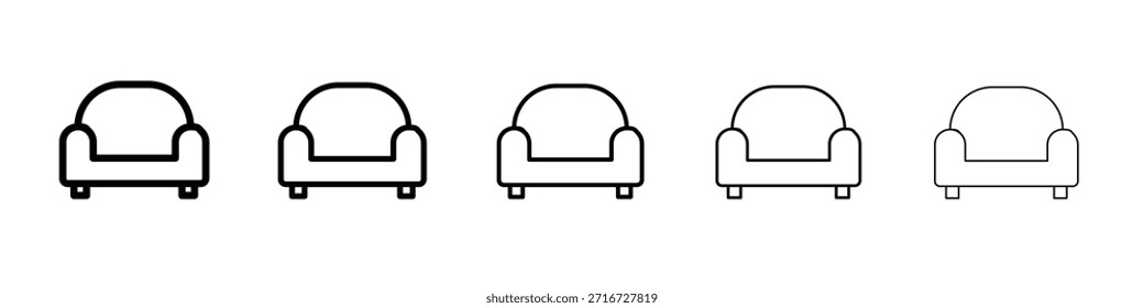 Sofa-Icon-Design, Logo, App, UI. Vektorgrafik, EPS