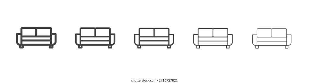 Sofa-Icon-Design, Logo, App, UI. Vektorgrafik, EPS