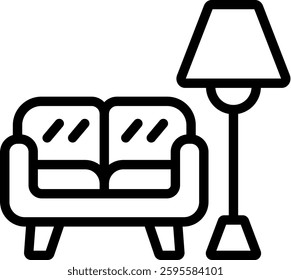 Sofa Icon Element For Design And Vector