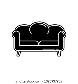 sofa  icon. Element of household for mobile concept and web apps icon. Glyph, flat icon for website design and development, app development