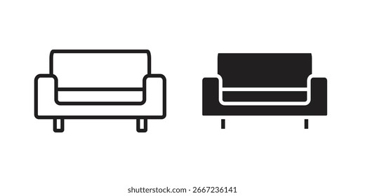Sofa icon elements. doodle graphics icons.