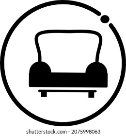 it is a sofa icon, with an flat aesthetic line design. perfect use for web, design, star up and etc. So, let's download this.