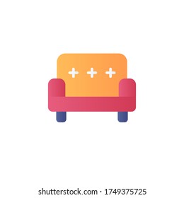 sofa icon flat design vector color design. isolated on white background