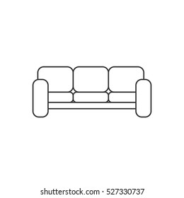 Sofa icon flat. Illustration isolated vector sign symbol