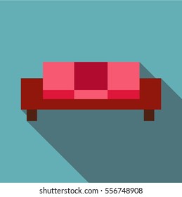 Sofa icon. Flat illustration of sofa vector icon for web