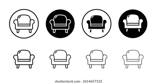 Sofa icon flat and simple set design