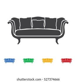 Sofa icon. Furniture icons universal set for web and mobile