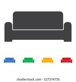 Sofa icon. Furniture icons universal set for web and mobile