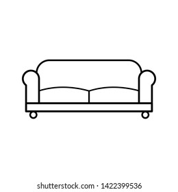 Sofa Icon. Furniture or Interior Element  Illustration As A Simple Vector Sign & Trendy Symbol for Design and Websites, Presentation or Mobile Application.