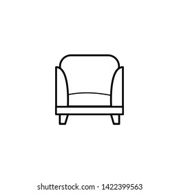 Sofa Icon. Furniture or Interior Element  Illustration As A Simple Vector Sign & Trendy Symbol for Design and Websites, Presentation or Mobile Application.