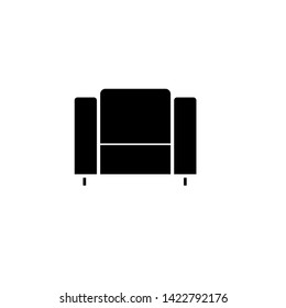 Sofa Icon. Furniture or Interior Element Illustration in Glyph Style As A Simple Vector Sign & Trendy Symbol for Design and Websites, Presentation or Mobile Application.