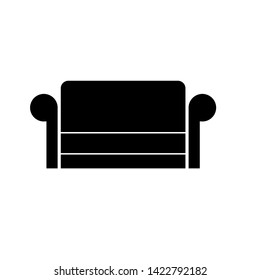 Sofa Icon. Furniture or Interior Element Illustration in Glyph Style As A Simple Vector Sign & Trendy Symbol for Design and Websites, Presentation or Mobile Application.