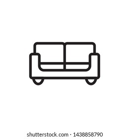 Sofa Icon. Furniture or Interior Element Illustration - vector