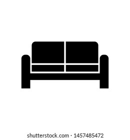 Sofa Icon. Furniture or Interior Element Illustration in Glyph Style As A Simple Vector Sign and Trendy Symbol for Design and Websites, Presentation or Mobile Application.