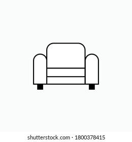 Sofa Icon. Furniture Symbol for Design, Presentation, Website or Apps Elements - Vector. Logo Template.