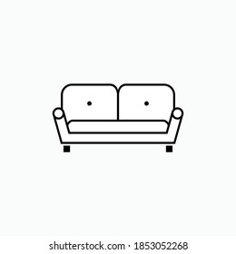 Sofa Icon. Furniture Symbol - Vector design sign for Presentation, Website or Apps Elements.