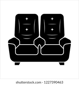 Sofa Icon, Furniture Icon Vector Art Illustration