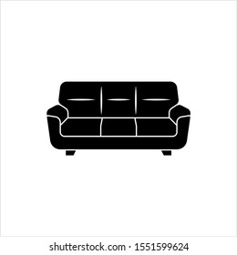 Sofa Icon, Furniture Icon Vector Art Illustration