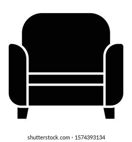 sofa icon glyph vector design