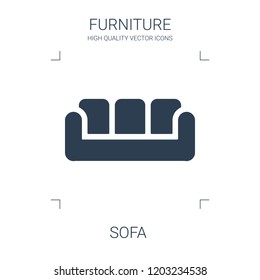 sofa icon. high quality filled sofa icon on white background. from furniture collection flat trendy vector sofa symbol. use for web and mobile