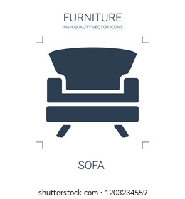 sofa icon. high quality filled sofa icon on white background. from furniture collection flat trendy vector sofa symbol. use for web and mobile