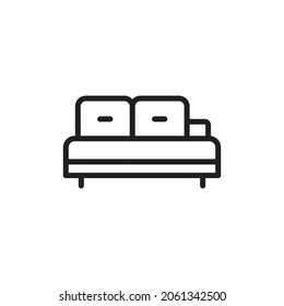 sofa icon. high quality icons suitable for furniture business, internet, web design graphic assets, apps, drawing and coloring books, print media, etc. EPS 10 vector line icon on a white background.